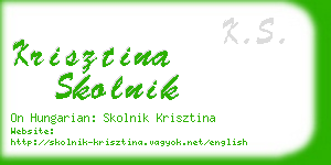 krisztina skolnik business card